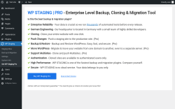 Page screenshot: WP Staging Welcome &lsaquo; Test site &mdash; WordPress