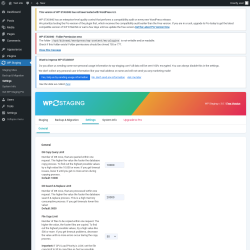 Page screenshot: WP Staging  &rarr; Settings