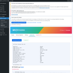 Page screenshot: WP Staging  &rarr; System Info
