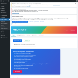 Page screenshot: WP Staging 