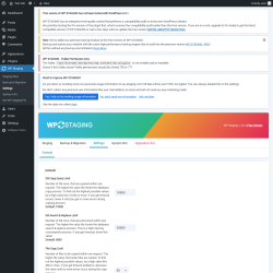 Page screenshot: WP Staging  &rarr; Settings