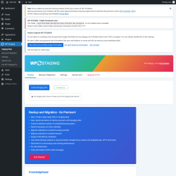 Page screenshot: WP Staging 