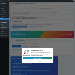 Page screenshot: WP Staging  &rarr; Backup & Migration