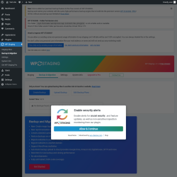 Page screenshot: WP Staging  &rarr; Backup & Migration