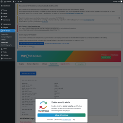 Page screenshot: WP Staging  &rarr; System Info