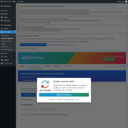 Page screenshot: WP Staging  → Backup & Migration