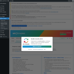 Page screenshot: WP Staging  &rarr; Temporary Logins