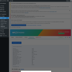 Page screenshot: WP Staging  &rarr; System Info