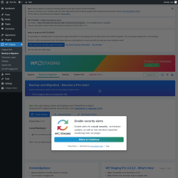 Page screenshot: WP Staging  → Backup & Migration