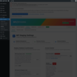 Page screenshot: WP Staging  &rarr; Settings