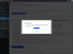 Page screenshot: WP Staging - Welcome &lsaquo; Test site &mdash; WordPress