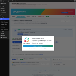 Page screenshot: WP Staging  &rarr; Backup & Migration