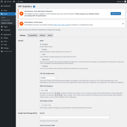 Page screenshot: Stateless Settings ‹ Test site — WordPress