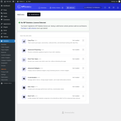 Page screenshot: Statistics → Add-ons