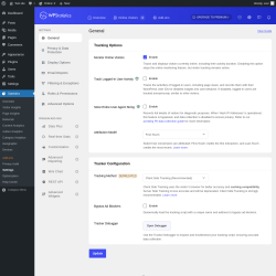 Page screenshot: Statistics → Settings