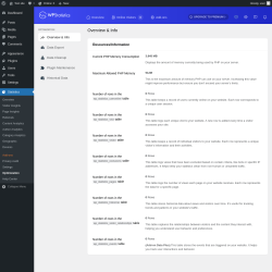 Page screenshot: Statistics → Optimization