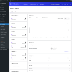 Page screenshot: Statistics → Content Analytics