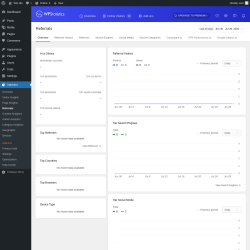 Page screenshot: Statistics → Referrals