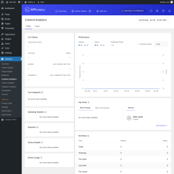 Page screenshot: Statistics → Content Analytics