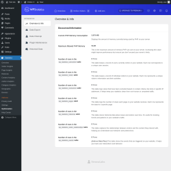 Page screenshot: Statistics → Optimization