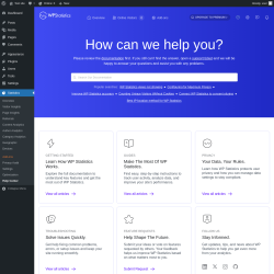 Page screenshot: Statistics → Help Center