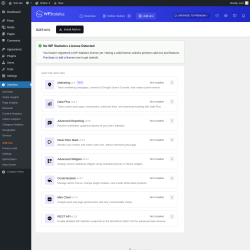 Page screenshot: Statistics → Add-ons