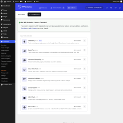 Page screenshot: Statistics &rarr; Add-ons