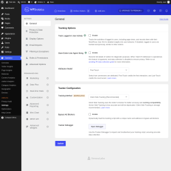 Page screenshot: Statistics &rarr; Settings