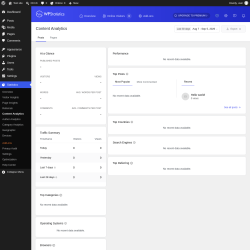 Page screenshot: Statistics &rarr; Content Analytics