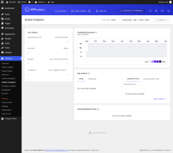 Page screenshot: Statistics &rarr; Author Analytics