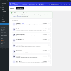 Page screenshot: Statistics &rarr; Add-ons