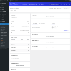 Page screenshot: Statistics &rarr; Content Analytics
