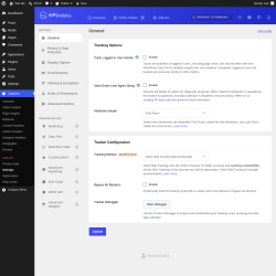 Page screenshot: Statistics &rarr; Settings