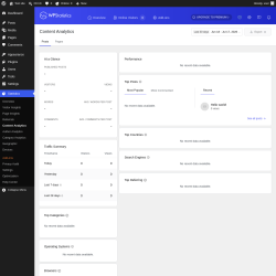 Page screenshot: Statistics &rarr; Content Analytics