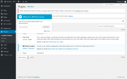 Page screenshot: Plugins &lsaquo; Test site &mdash; WordPress