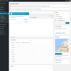 Page screenshot: Store Locator &rarr; New Store