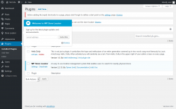 Page screenshot: Plugins &lsaquo; Test site &mdash; WordPress