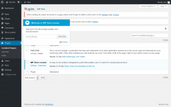 Page screenshot: Plugins &lsaquo; Test site &mdash; WordPress