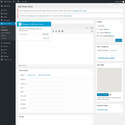 Page screenshot: Store Locator &rarr; New Store
