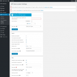 Page screenshot: Store Locator &rarr; Settings