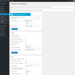 Page screenshot: Store Locator &rarr; Settings