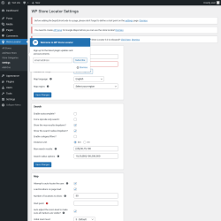 Page screenshot: Store Locator &rarr; Settings