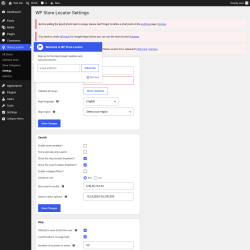 Page screenshot: Store Locator &rarr; Settings