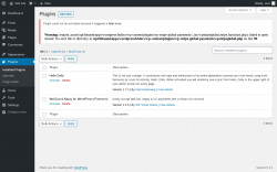 Page screenshot: Plugins ‹ Test site — WordPress