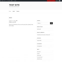 Page screenshot: Test site – Just another WordPress site
