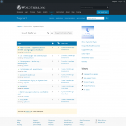 Page screenshot: China Payments → Support Forum