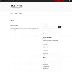 Page screenshot: Test site – Just another WordPress site