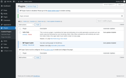 Page screenshot: Plugins &lsaquo; Test site &mdash; WordPress