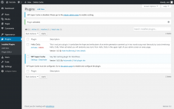 Page screenshot: Plugins &lsaquo; Test site &mdash; WordPress