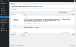 Page screenshot: Plugins &lsaquo; Test site &mdash; WordPress